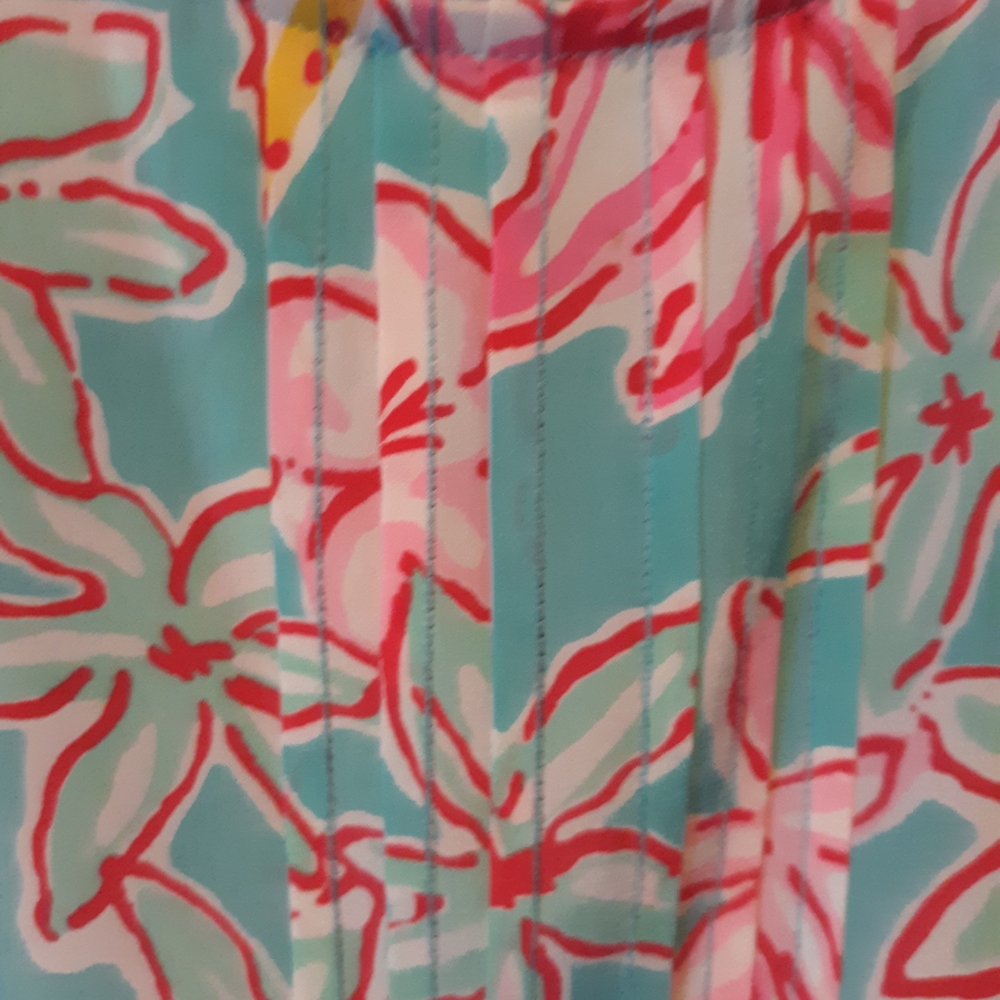 Lilly Pulitzer Tropical Floral Scoop Tank — Pink, Teal & Yellow - Picture 4 of 5